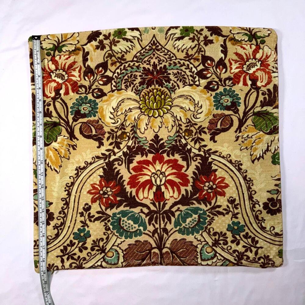 2 Pottery Barn Jules Printed Velvet 20" Square Floral Medallion Pillow Covers - Picture 3 of 6